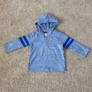 Gymboree toddler boy long sleeve blue hooded top shirt 2T